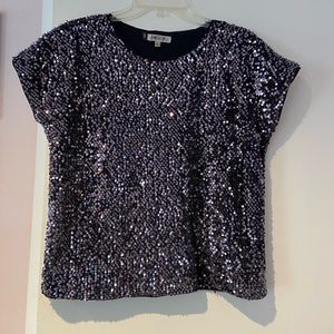 Sequin Short sleeve Top